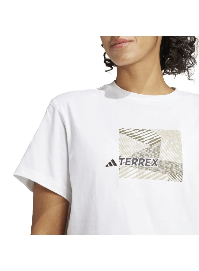 Adidas Puzzle Tee White Hiking T-Shirts 2XS