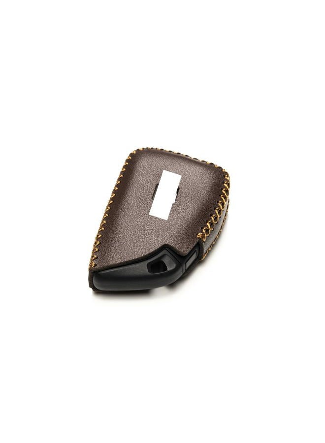 Vitodeco Leather Smart Key Fob Case Cover Protector Compatible with Chevrolet Silverado, Colorado, Suburban, Tahoe, Blazer, Equinox, Traverse - 6-Button, Brown - Image 4