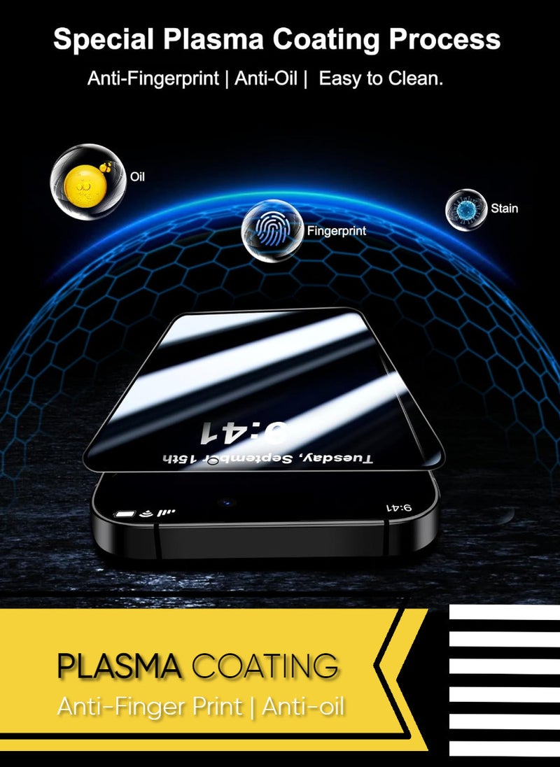 ESD Tempered Dustproof Privacy Glass Screen Protector Compatible For iPhone 15 - Image 5