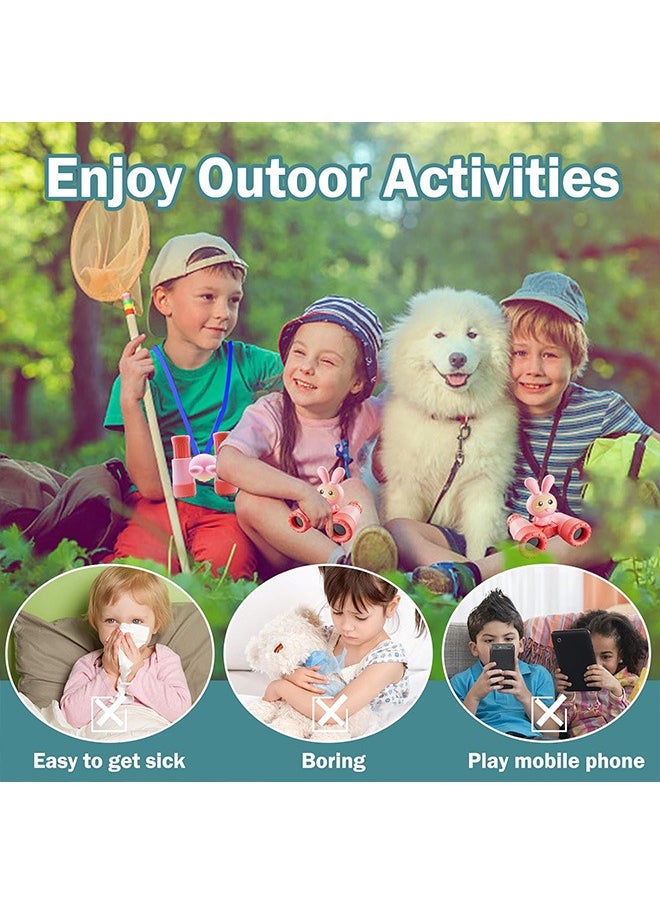Generic - Kids Binoculars Folding Kids Binocularswith Whistle and Lanyard Outdoor Toys for Toddlers Boys and Girls 3-12 Years Bird Watching Camping Hiking and Gifts Red - Image 1
