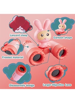 Generic Kids Binoculars Folding Kids Binocularswith Whistle and Lanyard Outdoor Toys for Toddlers Boys and Girls 3-12 Years Bird Watching Camping Hiking and Gifts Red  - Image 2