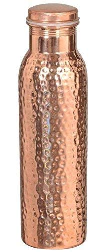 PIEPOT PIEPOT 100 Pure Copper Hammered Water Bottle 1 Litretamba bottle 1 litreDrinking Water bottle copper Brown Pack of 1 Hammered Bottle - Image 5