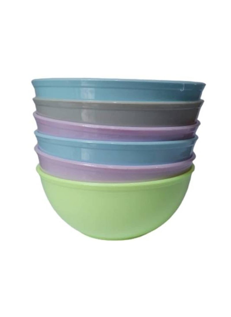 Pass Pass pass pass PASSPASS Multipurpose Plastic Classic Mixing Serving Bowls Pack of 6  - Image 5