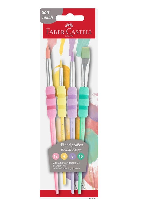 4-Piece Soft Grip Brush Set