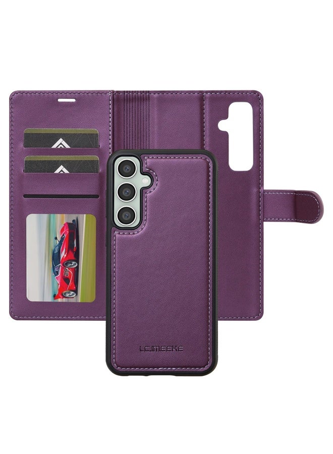 BURAQ Case Cover For Samsung Galaxy A35 5G LC.IMEEKE L2 Series Detachable Magsafe PU Phone Case with Lanyard(Purple) - Image 2