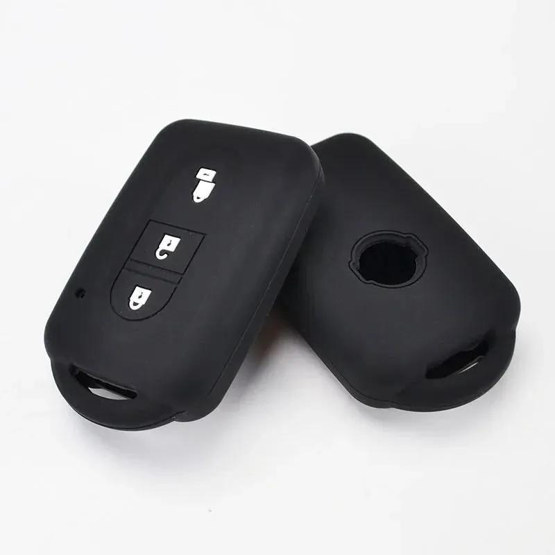 Car Key Fob Cover: 7*4*2 Cm Black High Quality Silicone - Durable Extreme Temperature Resistant Key Case for Nissan 3 Button Key Fob Automotive Accessory - Image 3