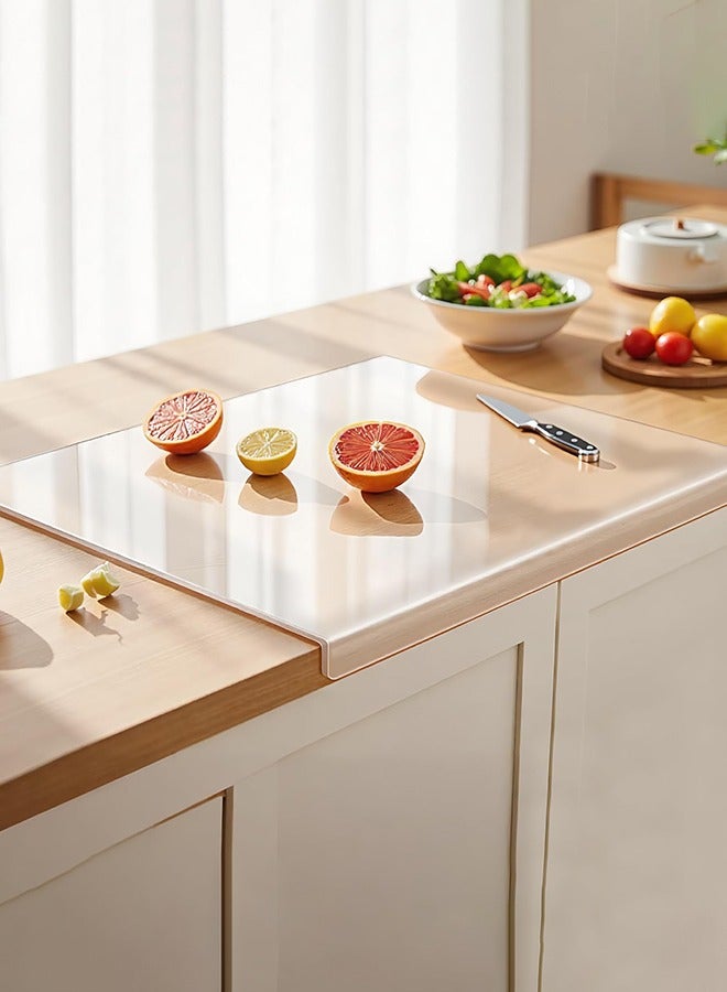 ثمانية فيبيهاوس لوح تقطيع من الأكريليك مع شفة للطاولة قطاعه شفاف لطاولة المطبخ الواح تقطيع غير قابل للانزلاق لحماية سطح العمل (30 × 40 سم قطاعات) لوح تقطيع اكريليك - Image 1