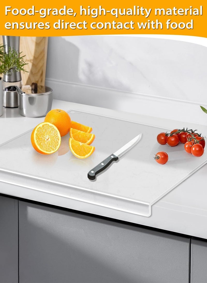 ثمانية فيبيهاوس لوح تقطيع من الأكريليك مع شفة للطاولة قطاعه شفاف لطاولة المطبخ الواح تقطيع غير قابل للانزلاق لحماية سطح العمل (30 × 40 سم قطاعات) لوح تقطيع اكريليك - Image 3