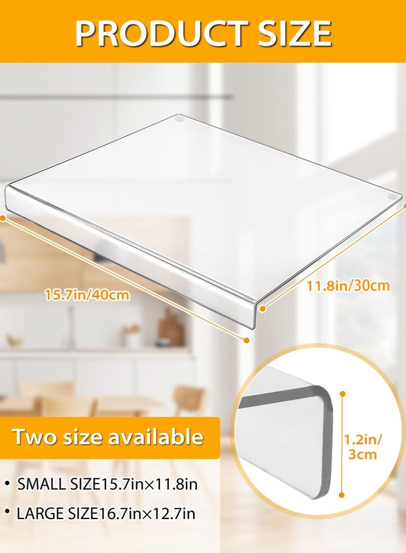 ثمانية فيبيهاوس لوح تقطيع من الأكريليك مع شفة للطاولة قطاعه شفاف لطاولة المطبخ الواح تقطيع غير قابل للانزلاق لحماية سطح العمل (30 × 40 سم قطاعات) لوح تقطيع اكريليك - Image 5