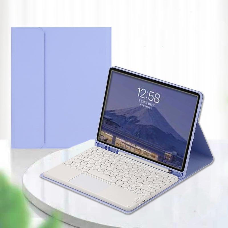 Suitable For Samsung Tabs10 Lite Bluetooth Round Cap Touch Keyboard A9Plus Pen Slot S11 Tablet Protective Case - Image 1