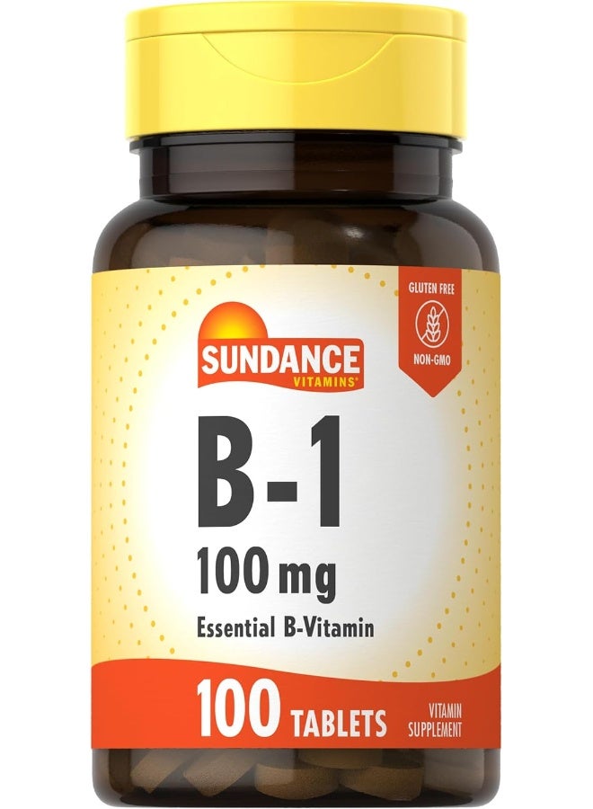 Sundance Vitamin B-1 | 100Mg | 100 Tablets | Essential Vitamin Supplement | Vegetarian, Non-Gmo, And Gluten Free Formula - Image 1