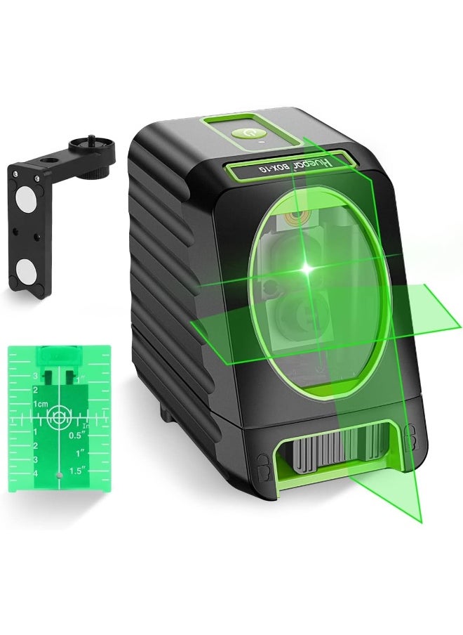 Huepar - Self-Leveling Laser Level -  Box-1G 150Ft/45M Outdoor Green Cross Line Laser Level With Vertical Beam Spread Covers Of 150°, Selectable Laser Lines, 360° Magnetic Base And Battery Included - Image 1