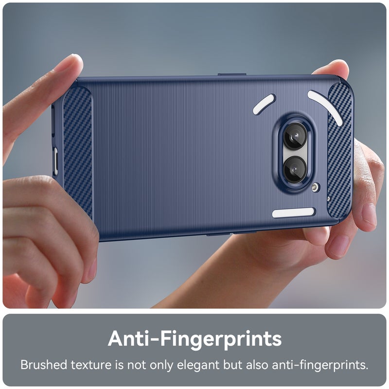 HuHa Protective Cover For Nothing Phone 2a Carbon Fiber Brushed Texture TPU Phone Case(Blue) - Image 5