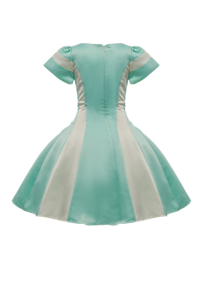 queen ELIA GREEN Girls Party Dress, from satin Princess Dress Party Wear Wedding Evening Formal Pageant Dance Gown for Birthday Kid Girls Elegant - Image 5