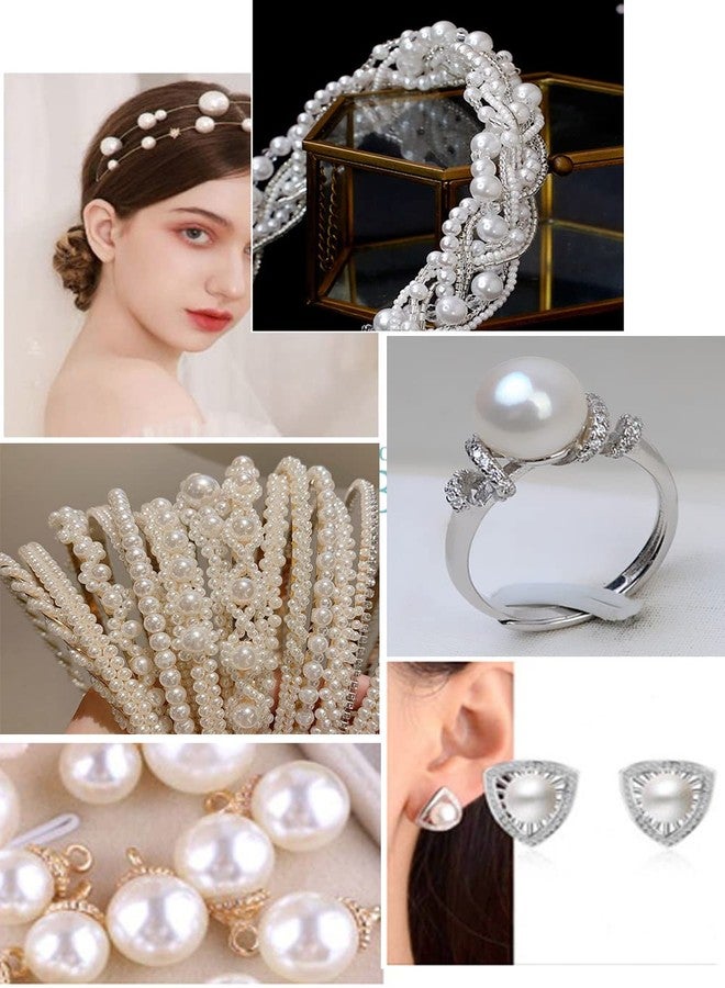Cymtoo 200pcs White Pearl Beads 8/12mm Loose Spacer Pearls No Hole for Vase Filler, Wedding, Birthday Party, Home Decoration - Image 4