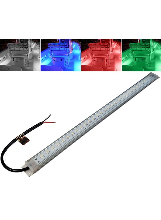 Wave One Marine 16" LED RGBW Courtesy Accent Boat Utility Light Strip | 12-24 Volt Internal Driver | White Blue Red Green | Interior Exterior Deck Gunnel Cockpit T Top Pontoon | Waterproof IP65 - Image 1
