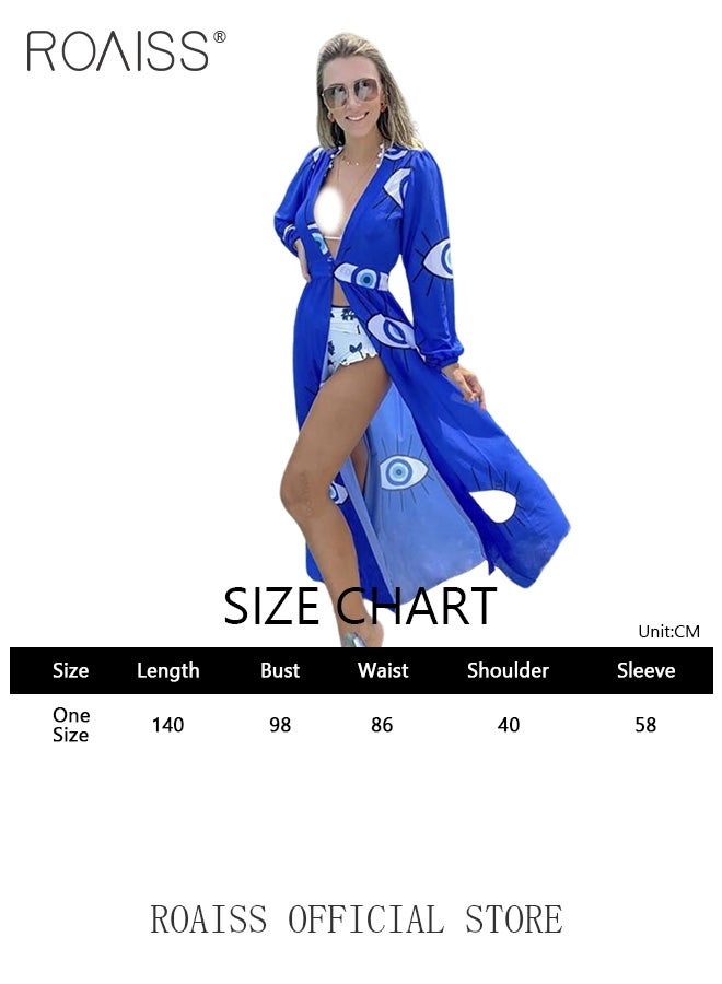 roaiss Women Long Sleeved Beach Shawl Long Sleeved Swimsuit Outer Layer Women Sun Protection Cover Up Sun Protection Body Modification Multi Purpose Wear - Image 3