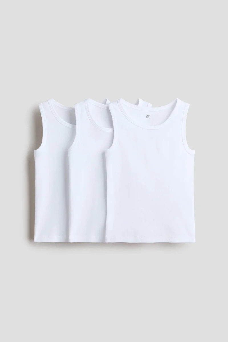 H&M 3-pack cotton vest tops