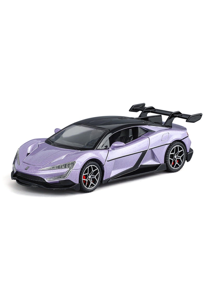 1:32 alloy sports car model can open butterfly door lighting ornaments can be used as gift metal racing model ornaments - Image 1