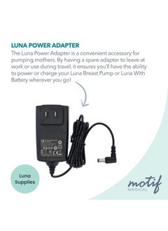 12V Luna Power Adapter Replacement Parts For Luna Breast Pump - pzsku/ZC280BDB625341A8A9DFEZ/45/_/1697459860/1cd205dd-f08e-4156-a02e-688195b11323