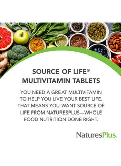 Nature's Plus Naturesplus Source Of Life Multivitamin Whole Foods Nutritional Supplement With Chelated Minerals Energy Booster 90 Vegetarian Tablets (30 Servings)  - Image 3