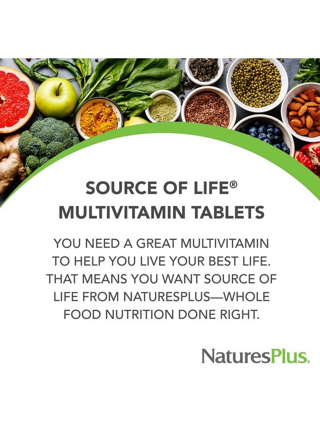 Nature's Plus Naturesplus Source Of Life Multivitamin Whole Foods Nutritional Supplement With Chelated Minerals Energy Booster 90 Vegetarian Tablets (30 Servings) - Image 3