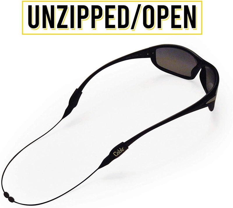 Cablz Colorz Zipz Adjustable Eyewear Retainer Strap | Lightweight, Low Profile, Coated Stainless, 14 Inch - Image 2