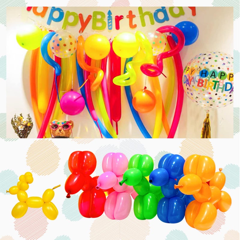 KUULBELA 100pcs Red 260 balloons, Thickening Latex Long Twisting Balloons for Animal Model for Halloween Xmas Presents, Animal Shape Weddings, Birthdays Clowns. - Image 3