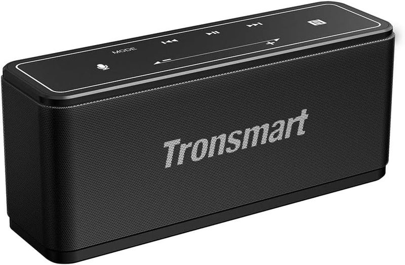 ترونسمارت مكبرات صوت Tronsmart Vallteng بلوتوث، مكبر صوت لاسلكي بقوة 40 واط مع بلوتوث 4.2، وقت تشغيل 15 ساعة، TWS، محرك مزدوج، ميكروفون مدمج، NFC، صوت جهير عميق، إضاءة خلفية LED للاستخدام الخارجي والداخلي (أسود) - Image 1