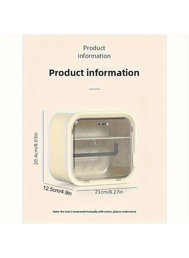 White No Drill Toilet Paper Holder With Roll Assist And Hollow Paper Rod 3pcs Set - Image 4