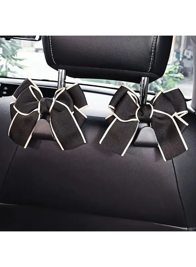 Black Car Seat Backrest Hook Cute Bow Rear Seat Hanger 1 Pack - Image 4