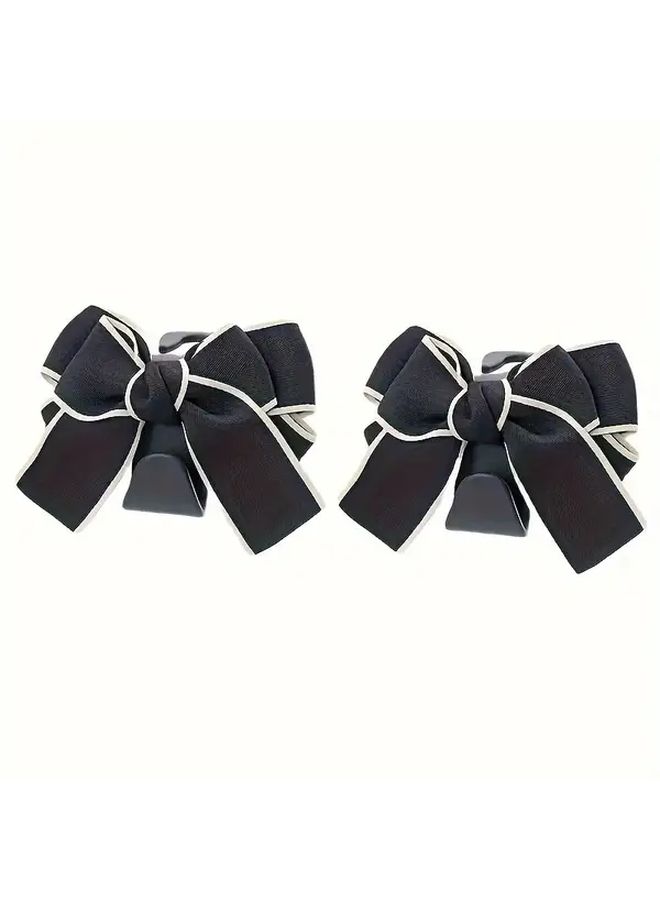Black Car Seat Backrest Hook Cute Bow Rear Seat Hanger 1 Pack - Image 5