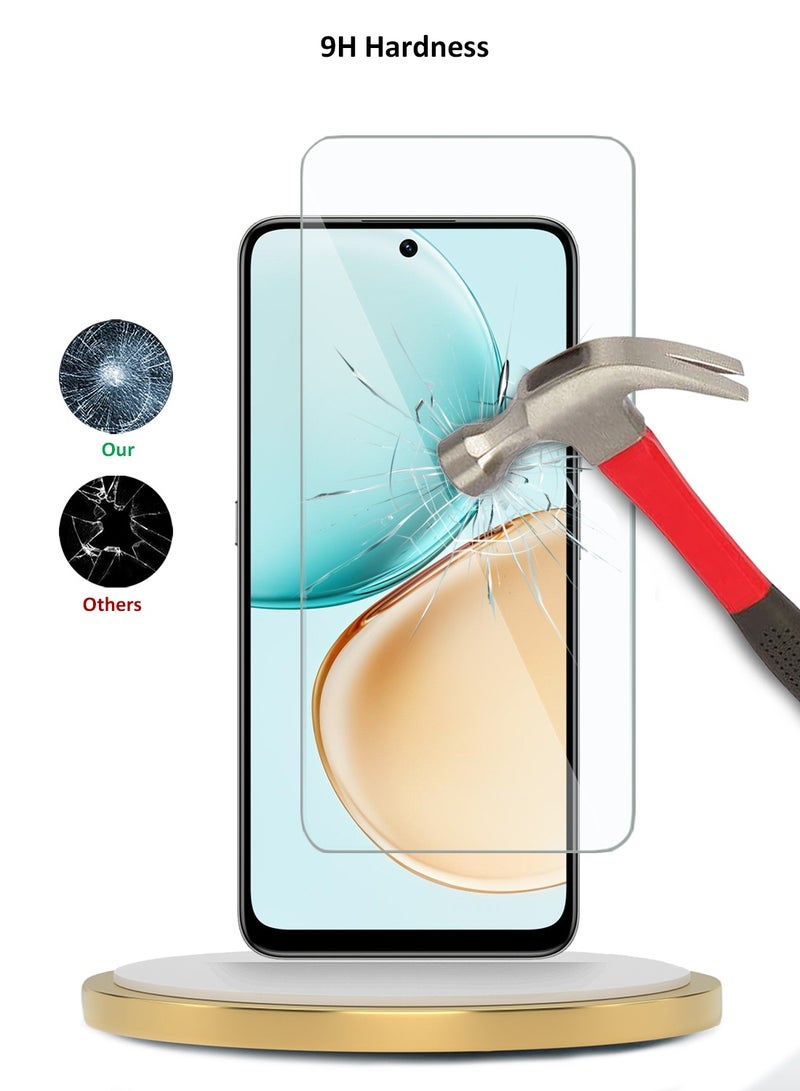 دبليو تيك حماية شاشة زجاجية مصفحة 9H 2.5D من Honor X7d 4G 2025 سلسلة وتكنولوجيا Premium بحواف منحنية (MSG9CN) - شفافة - Image 3