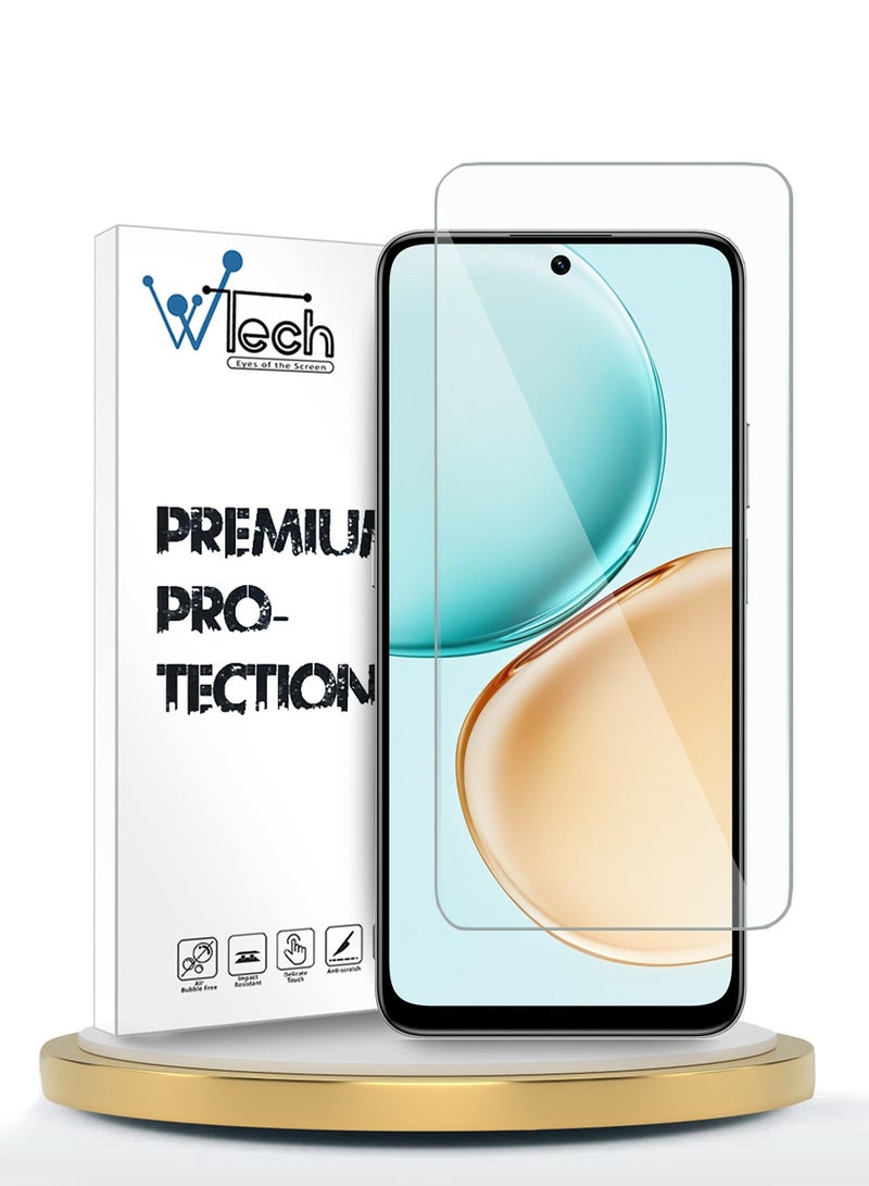 دبليو تيك حماية شاشة زجاجية مصفحة 9H 2.5D من Honor X7d 4G 2025 سلسلة وتكنولوجيا Premium بحواف منحنية (MSG9CN) - شفافة - Image 1