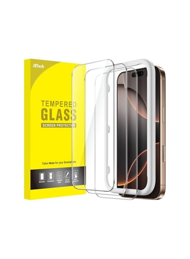 جي تيك واقي شاشة لهاتف iPhone 16 Pro Max مقاس 6.9 بوصة، طبقة من الزجاج المقوى مع أداة تثبيت سهلة، صديق للحافظة، شفاف عالي الدقة، 3 عبوات - Image 1