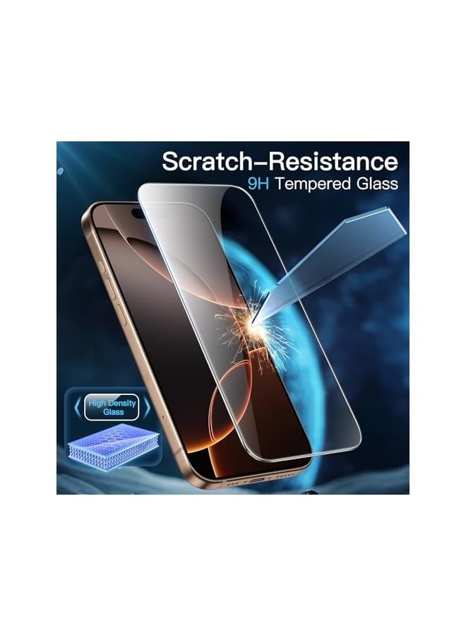 جي تيك واقي شاشة لهاتف iPhone 16 Pro Max مقاس 6.9 بوصة، طبقة من الزجاج المقوى مع أداة تثبيت سهلة، صديق للحافظة، شفاف عالي الدقة، 3 عبوات - Image 5