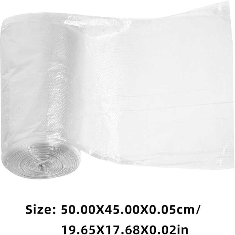 Thickened White Plastic Garbage Bags 5 Rolls Leak Resistant For Kitchen Bathroom - Image 3