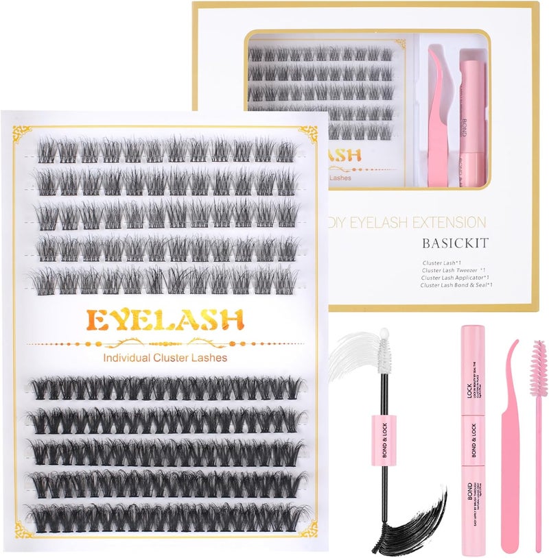 Fenshine Cluster Lashes Individual Lashes Wide Stem CD Curl 915mm Length DIY Eyelash Extension Individual Soft False for Personal Use at Home 3DFD3050D MIX 1115mm