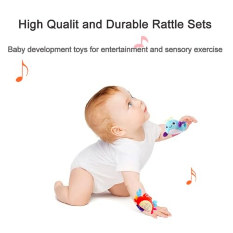 Baby Wrist Rattle Socks and Foot Finder Set, Perfect Baby Toys for 0-12 Months Newborn Boys and Girls As Shower Gifts, Garden Bug Series - Image 5