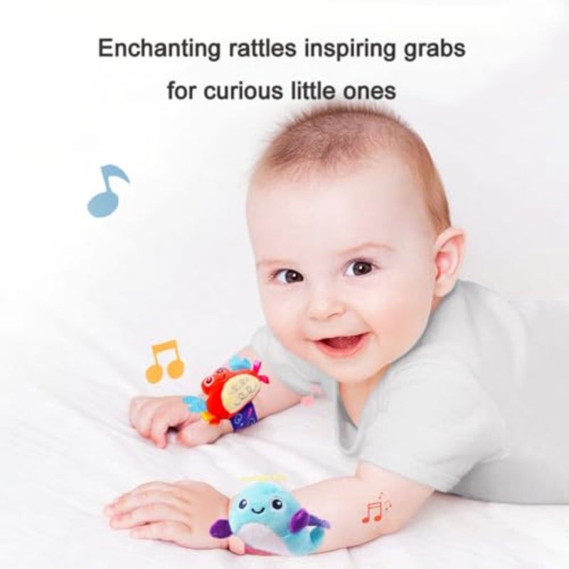 Baby Wrist Rattle Socks and Foot Finder Set, Perfect Baby Toys for 0-12 Months Newborn Boys and Girls As Shower Gifts, Garden Bug Series - Image 3