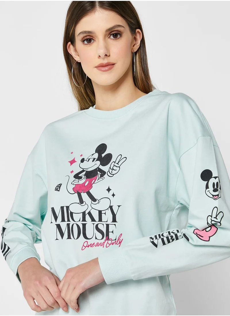 MICKEY MOUSE Mickey Mouse Crew Neck Sweatshirt