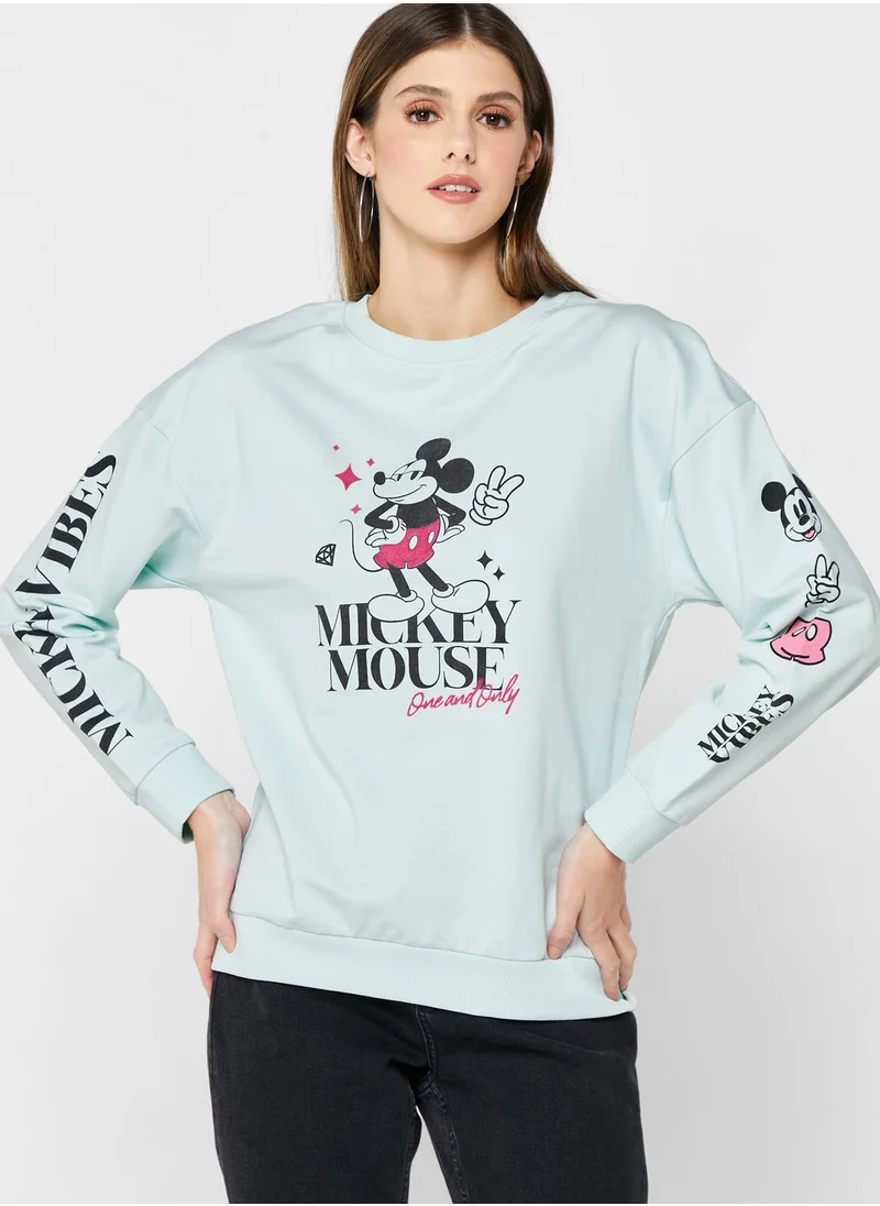 MICKEY MOUSE Mickey Mouse Crew Neck Sweatshirt