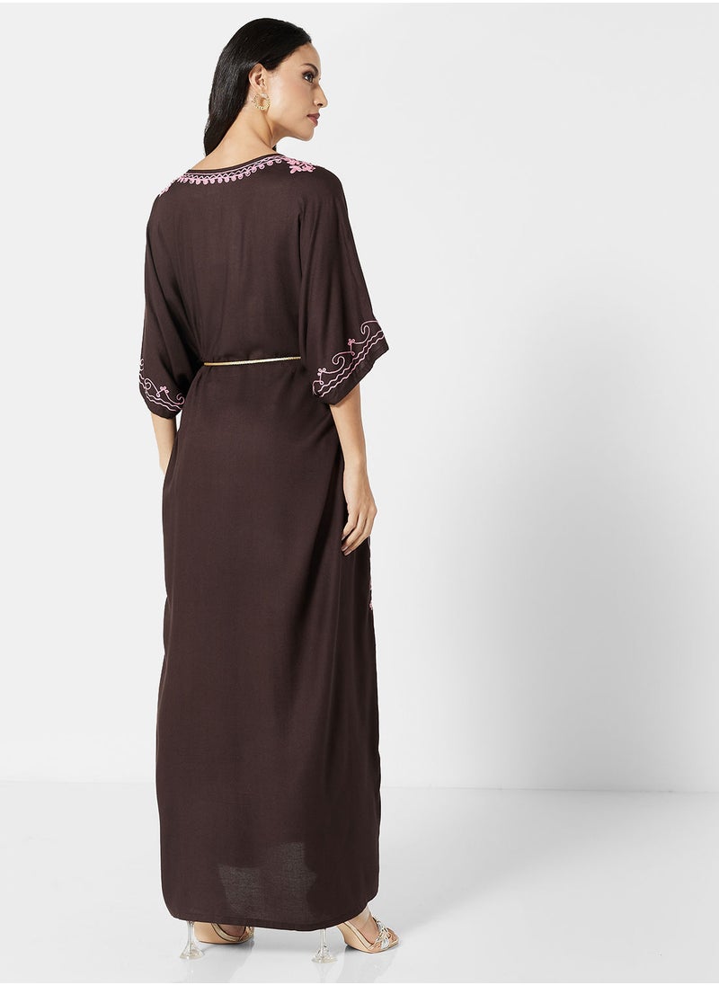 ARABIAN CLOSET EMBROIDERED KAFTAN  - Image 2