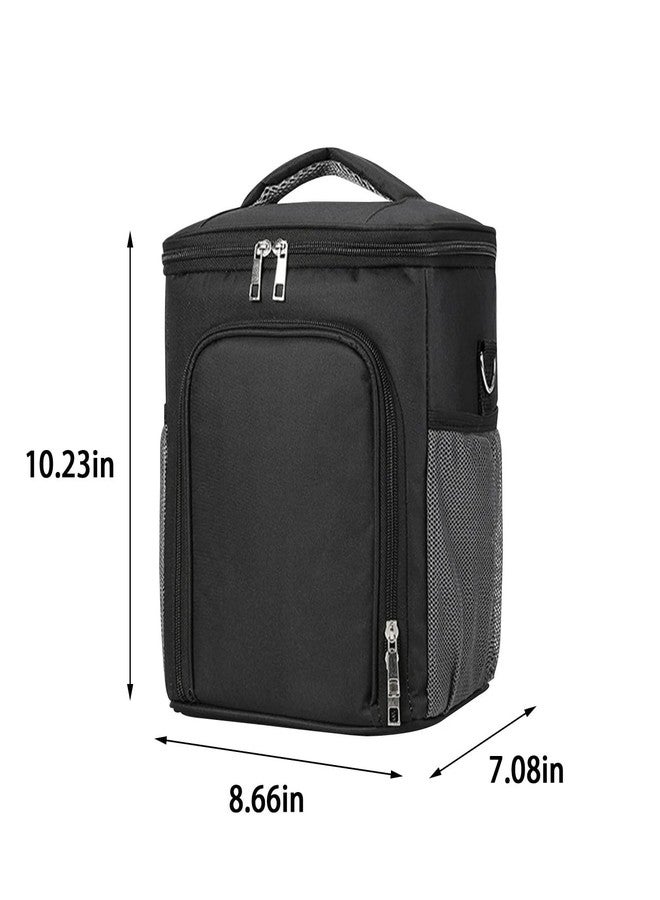 Mancro Breastmilk Cooler Bag with 2 Ice Pack, Baby Bottles Up to 9 Ounce, Breast Milk Cooler for Nursing Mom (Rectangular Black) - Image 4