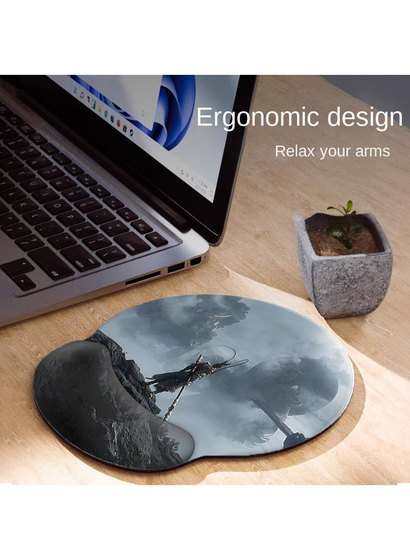 Y&D Black Myth Wukong Enlarged Superfine Fiber Soft Smooth Memory Foam Ergonomic Mouse Pad Keyboard Wrist Rest Comfortable for Desktop Laptop Mac or Gaming Stress Free Typing - Image 2