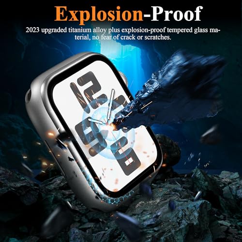 EWUONU [2 Pack] Tempered Glass Screen Protector for Apple Watch SE(2nd Gen)/SE Series 6/5/4 40mm, Metal Frame Full Coverage Waterproof Bubble-Free Anti-Scratch HD Clear Film for iWatch SE 2/SE/6/5/4 - Image 4