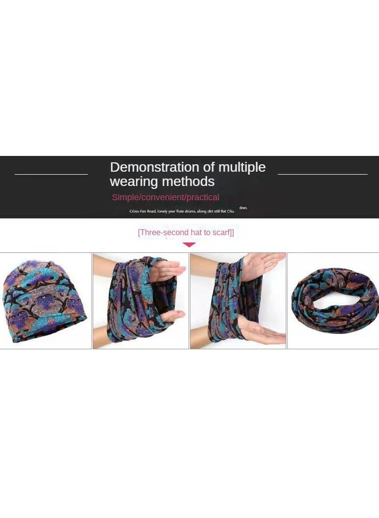 AROAQ Women Casual Beanies Hat, Autumn And Winter Comfortable Twist Hat Bib For Women, Soft Stretchy Women Knit Cap, Warm Neck Sheath Head Hat For Women Girls Teens,( Small Gray Letters) - Image 4