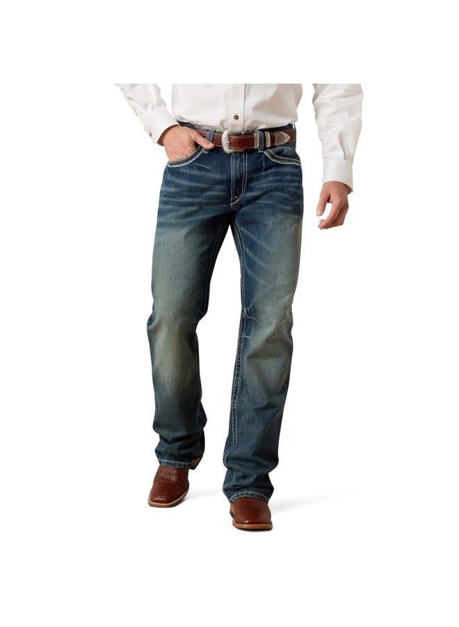 Ariat Men's M4 Low Rise Boot Cut Jeans, Scoundrel, 32W x 30L - Image 1