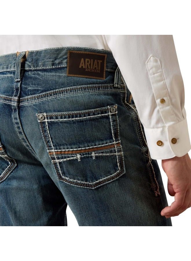 Ariat Men's M4 Low Rise Boot Cut Jeans, Scoundrel, 32W x 30L - Image 3