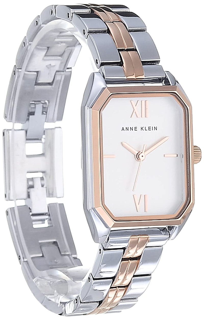 Anne Klein Women Japanese Quartz Dress Watch with Metal Strap, Silver, 14 (Model: AK/3775SVRT) - Image 3